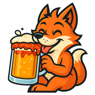 Zorro con cerveza flotante